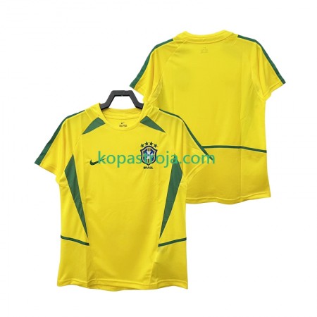 Billiga Fotbollströjor Brasilien Retro Hemma tröja 2002 Kortärmad
